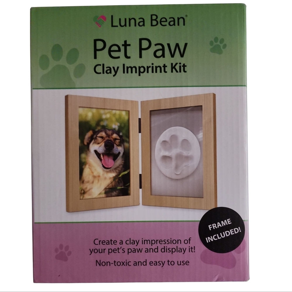 Luna Bean Pet Paw Clay Imprint Kit Frame Included